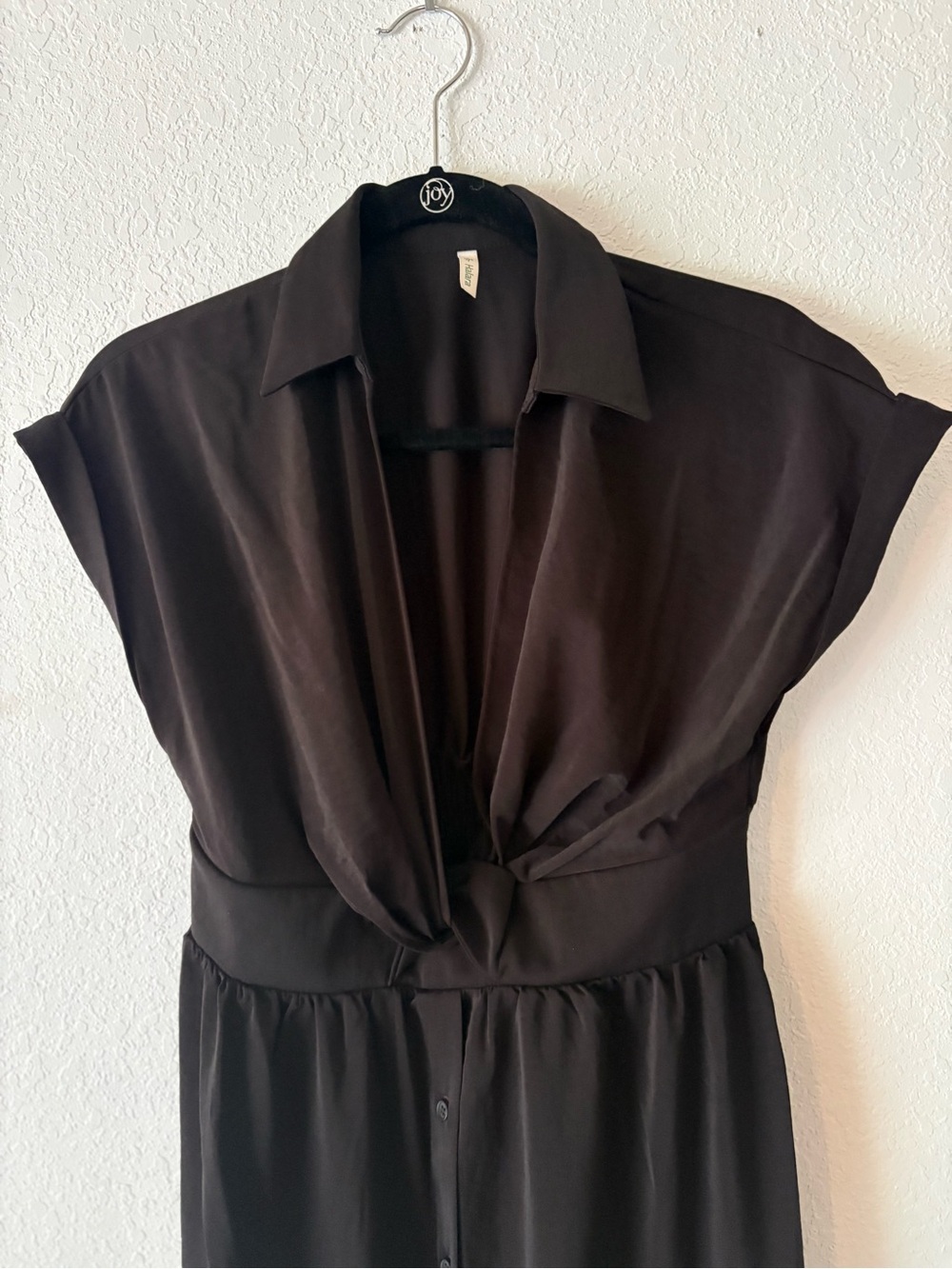 NWT HALARA Black Collared Dress
